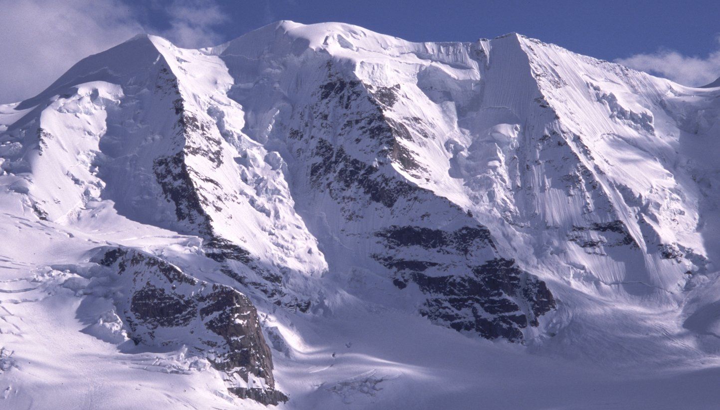 Piz Palue in Bernina Range in the Italian Alps