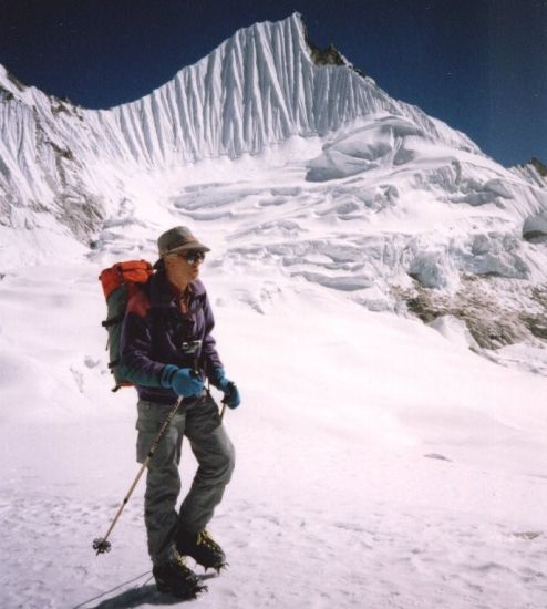 Ice-flutings on Mingbo Peak from Nare Glacier beneath Mingbo La