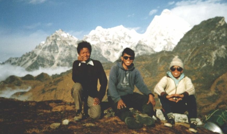 Sinian La with Mount Jannu ( Khumbakharna ) on route from Yalung to Ghunsa