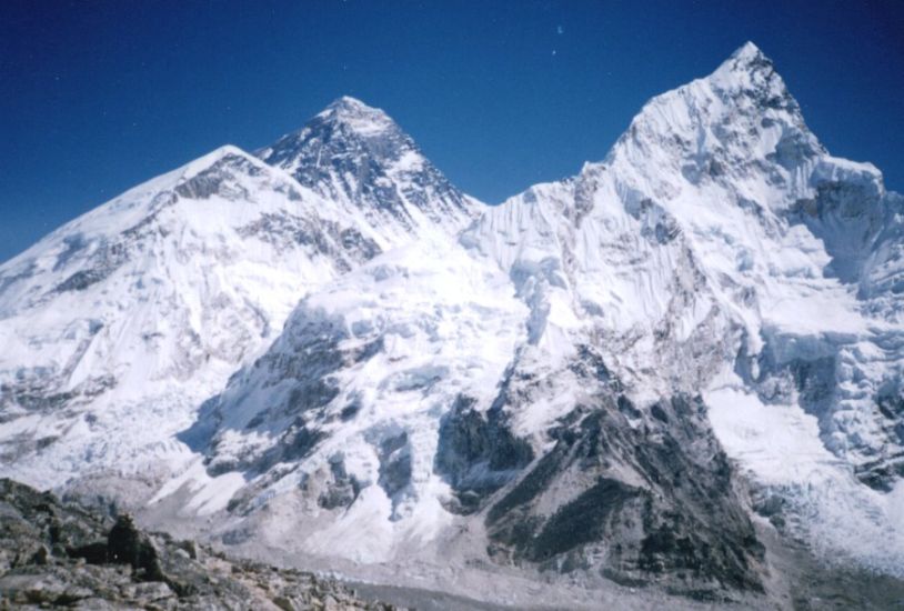 Everest and Nuptse from Kallar Pattar