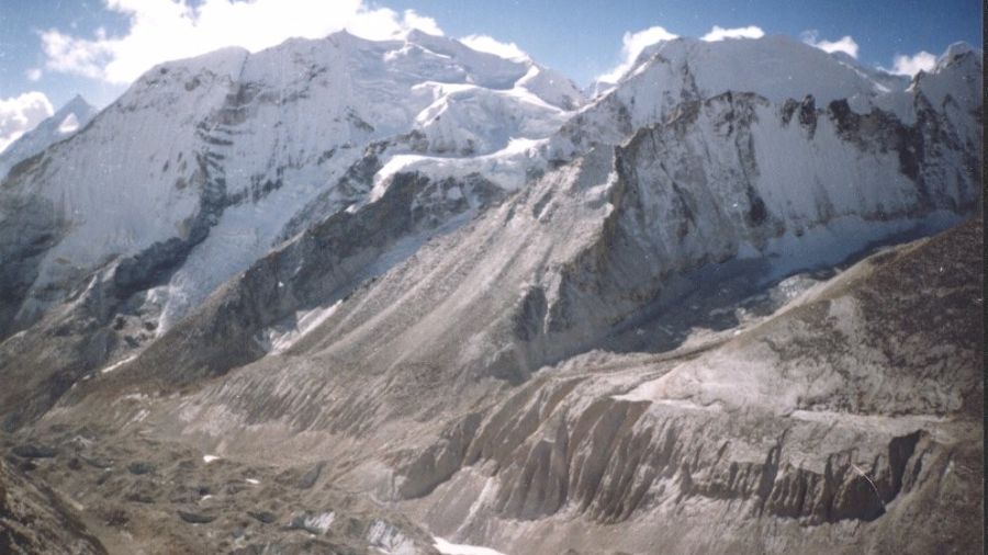 Peak 4 from ridge above Advanced Base Camp