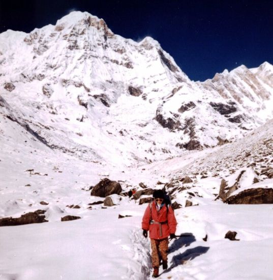 Annapurna South Peak on approach to the Sanctuary