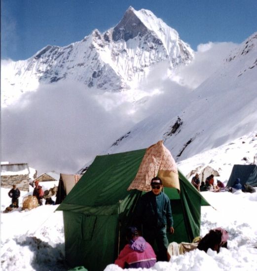 Mount Macchapucchre, the Fishtail Mountain, from Annapurna Base Camp