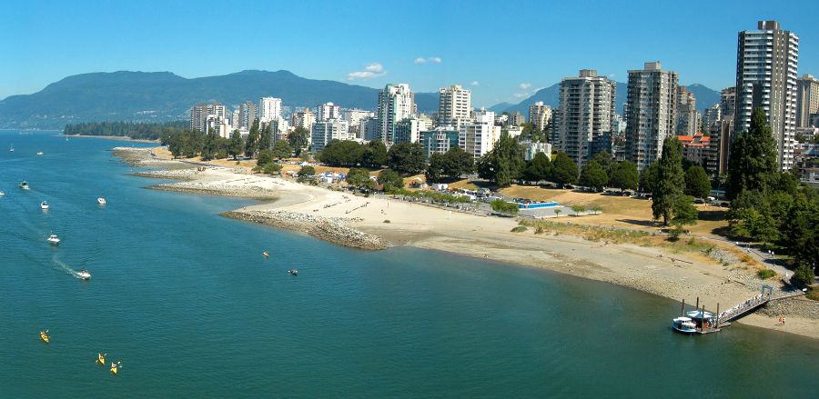 View from Burrard Bridge in Vancouver