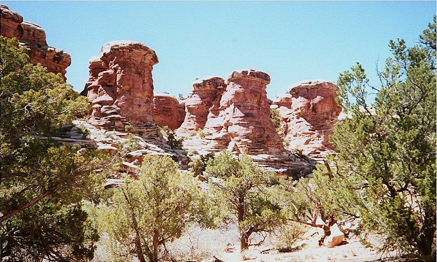 Needles District of Canyonlands National Park _ primitive return trail from Chesler Park to Elephant Hill