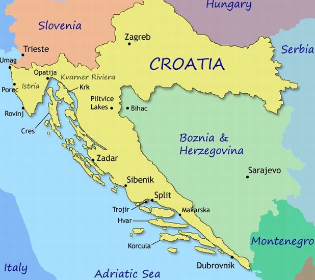 Map of Croatia