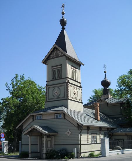 Old wooden church near the docks in Tallinn