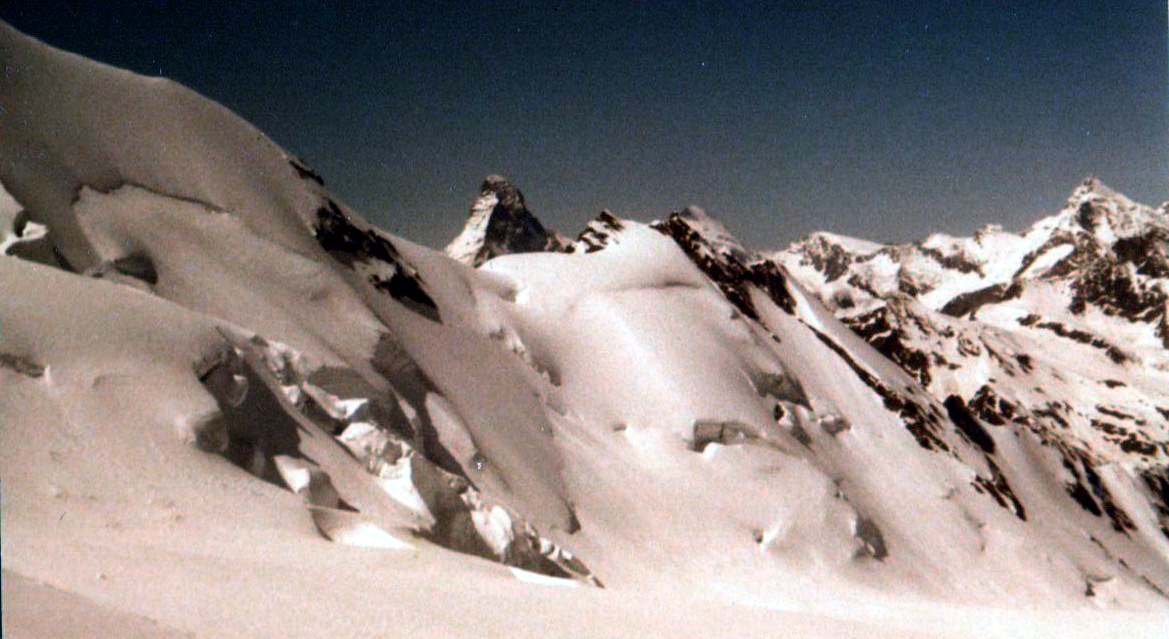 Matterhorn on ascent of  the Dom in the Zermatt ( Valais ) Region of the Swiss Alps