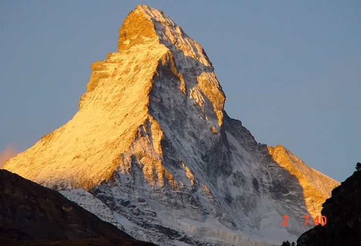 The Matterhorn above Zermatt in the Valais Region of the Swiss Alps