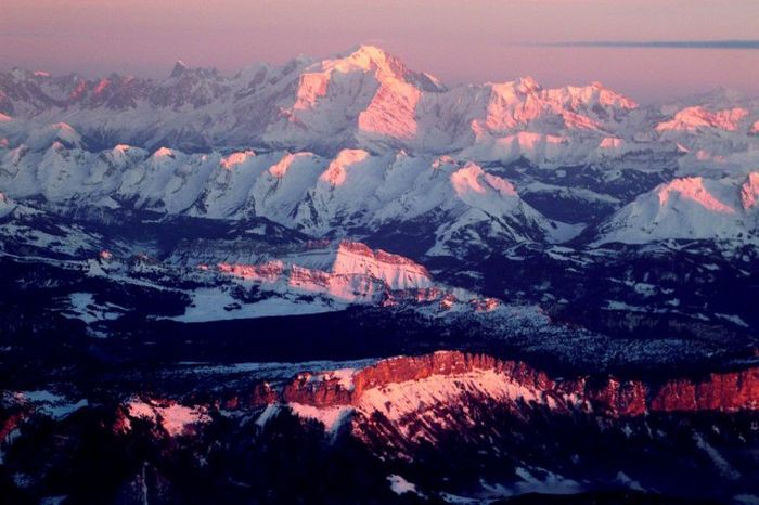 Monte Bianco ( Mont Blanc ) in Italy