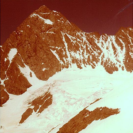 Schreckhorn in the Bernese Oberland of Switzerland