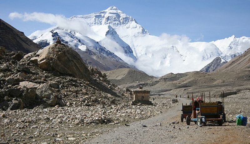 North Side of Mount Everest ( Chomolungma, Sagarmatha ) North Side from Rongbuk in Tibet