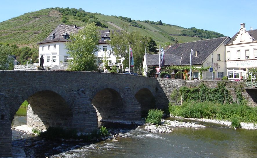 Bridge over the Ahr River in the Eifel Region of Germany