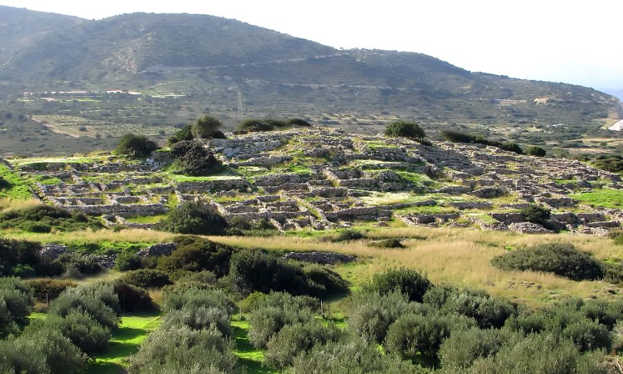 Ancient Ruins at Gournia on the Greek Island of Crete