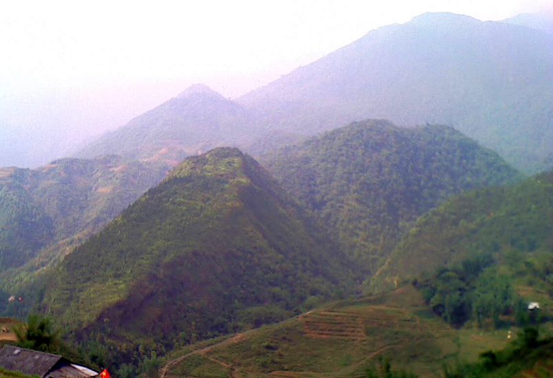 Mountain Landscape near Sa Pa in Lao Cai Province