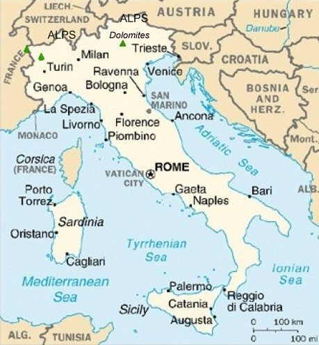 Map of Italy