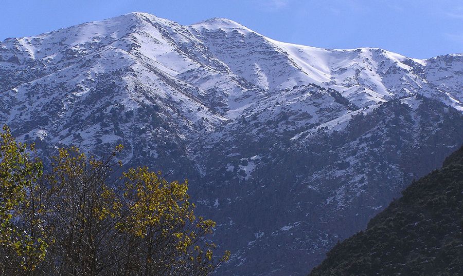 High Atlas from Marrakesh in Morocco