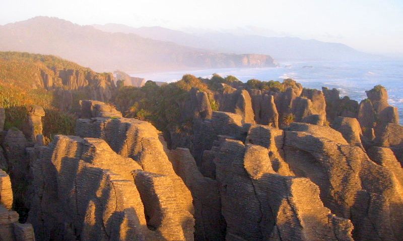 Pancake Rocks on the Tasman Sea coastline of the South Island