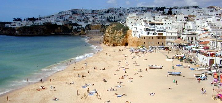 Fisherman's Beach at Albufeira in the Algarve