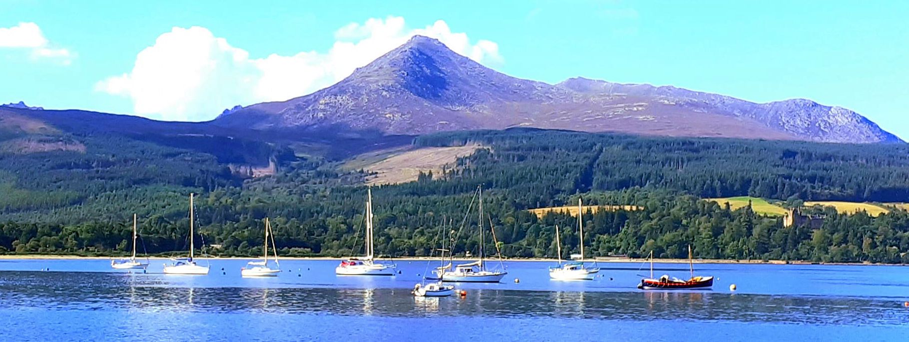 Goatfell from waterfront at Brodick