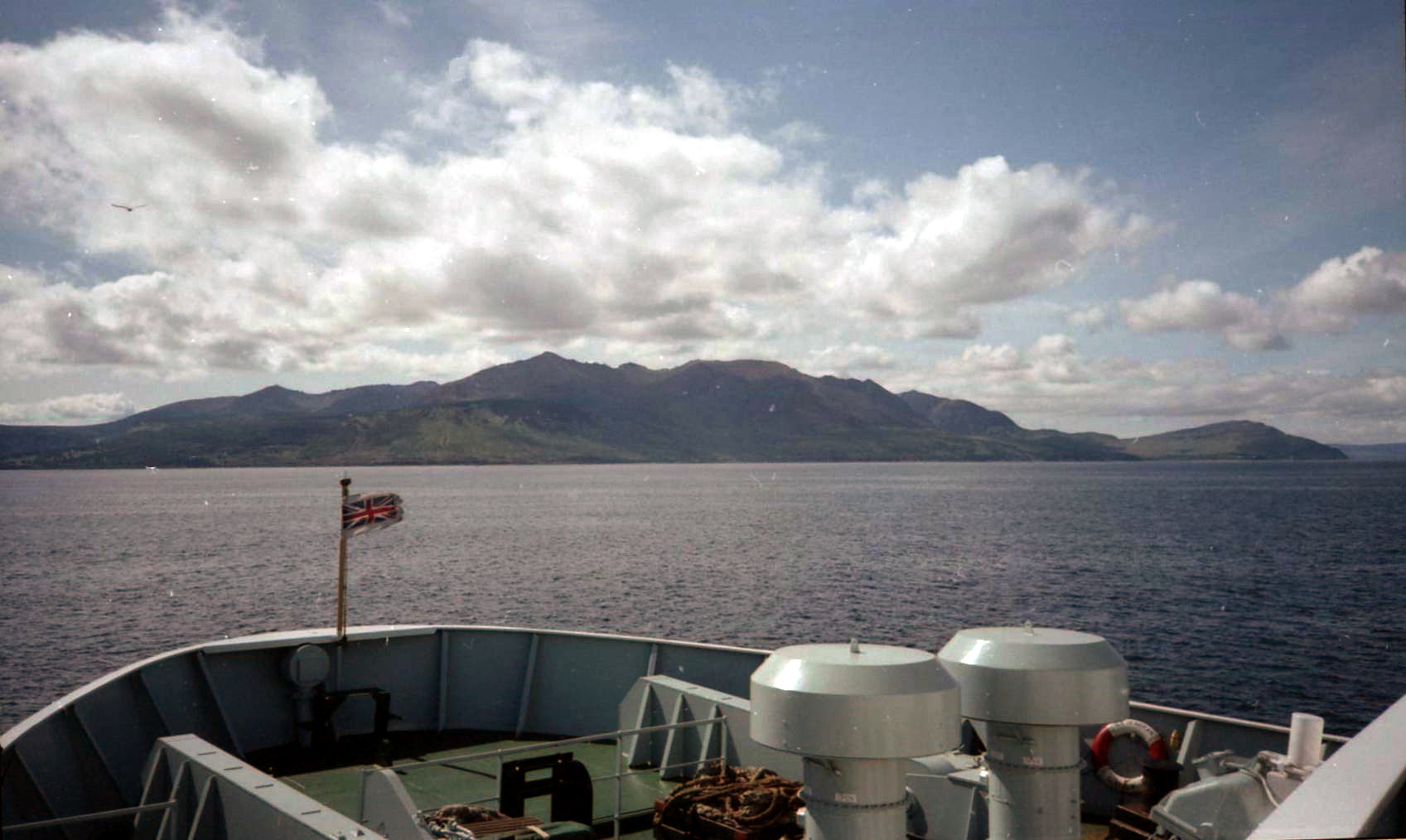 Arran Hills - the "Sleeping Warrior " from ferry