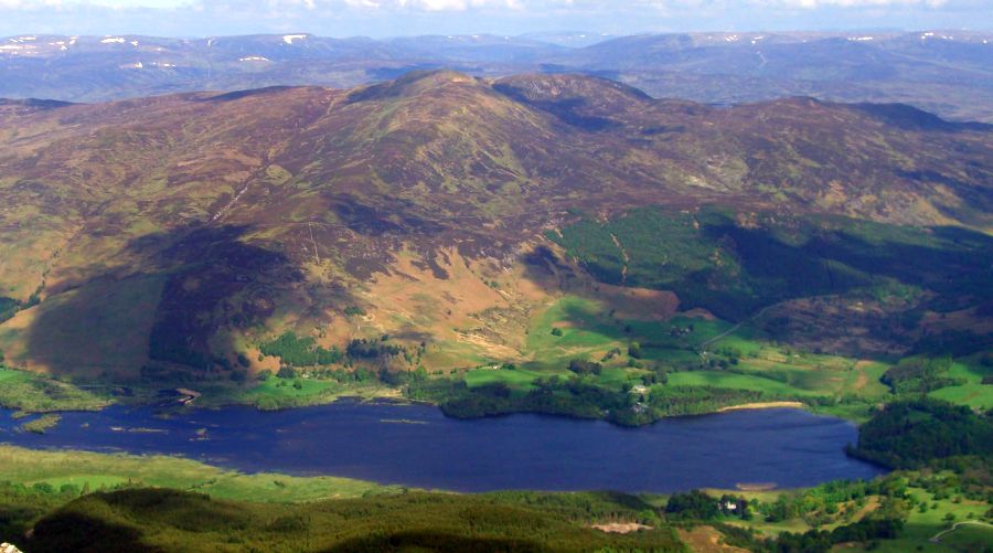 Beinn a' Chuallaich above Loch Rannoch from Schiehallion