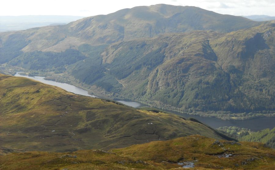 Ben Ledi above Loch Lubnaig on ascent of Beinn Each