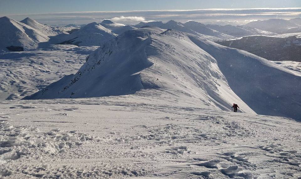 Ridge to summit of Ben Challum