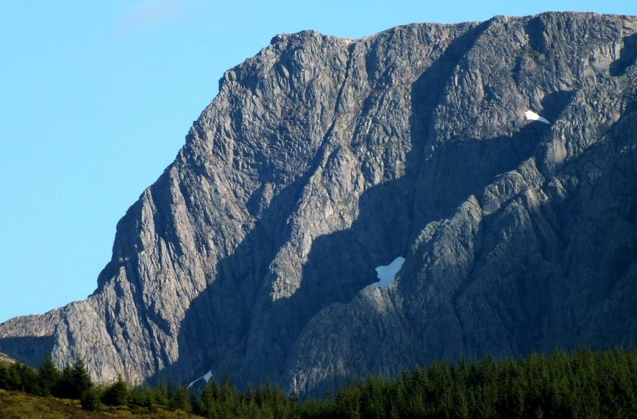 Cliffs on Ben Nevis above Allt a Mhuilinn