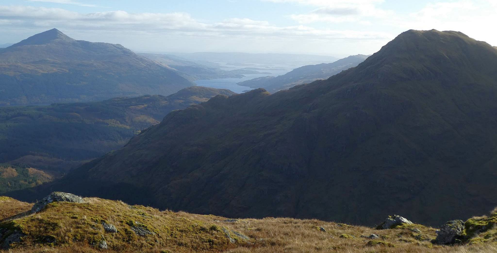 Ben Lomond and A'Chrois on ascent of Ben Vane