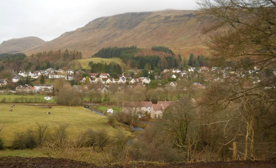 Blanefield beneath the Campsie Fells