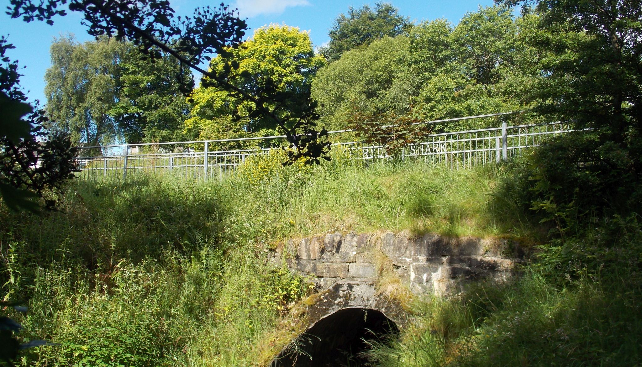 Manse Burn at at the site of the "Bearsden Shark"