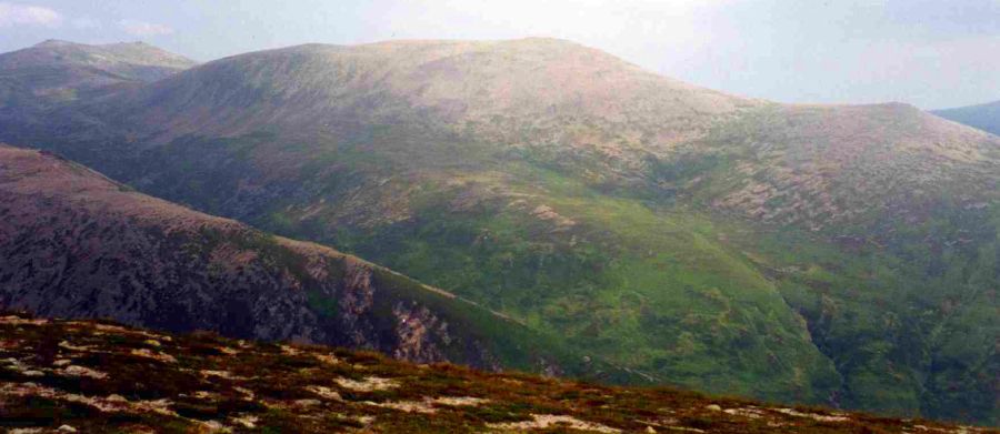 Derry Cairngorm from Carn a' Mhaim in the Cairngorm Mountains of Scotland