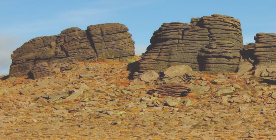 Rock Outcrops ( Tors ) on summit of Beinn Mheadhoin