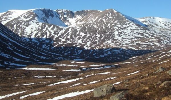 Braeriach in the Cairngorm Mountains of Scotland