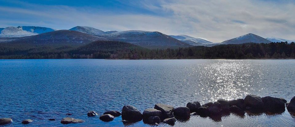 Loch Morlich in the Cairngorms of Scotland