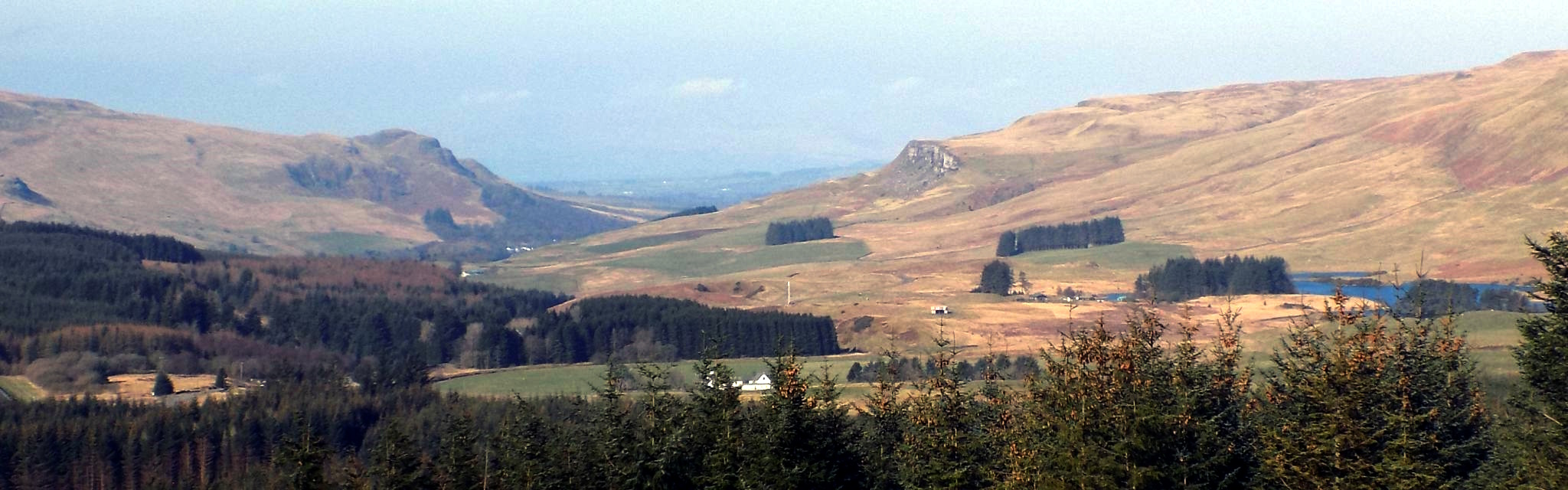 Campsie Fells and Fintry Hills from Cairnoch Hill