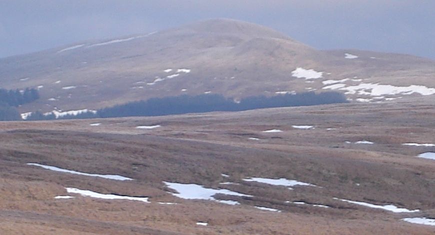 Meikle Bin in the Campsie Fells in winter