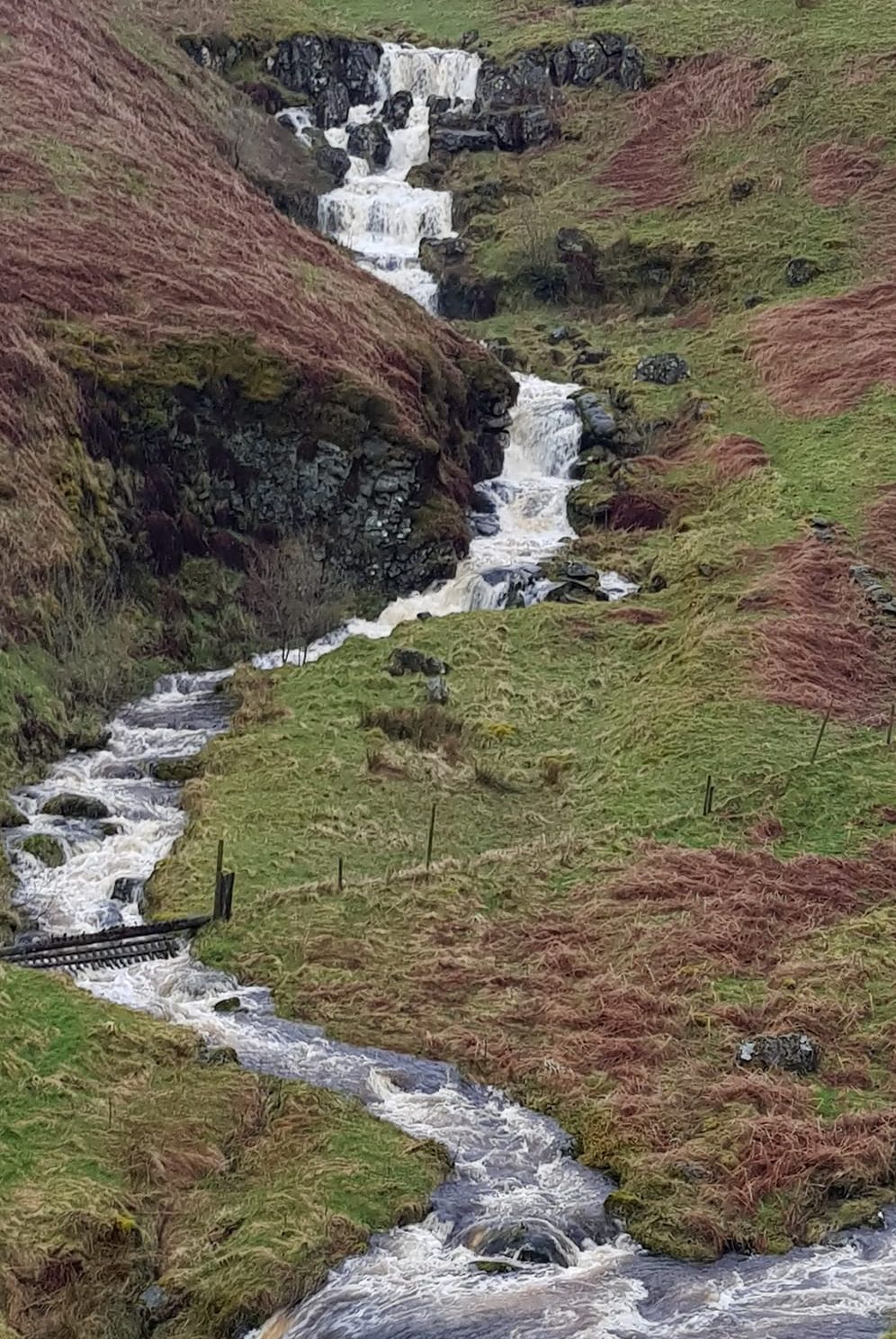 Allanhead Waterfalls above Campsie Glen in the Campsie Fells