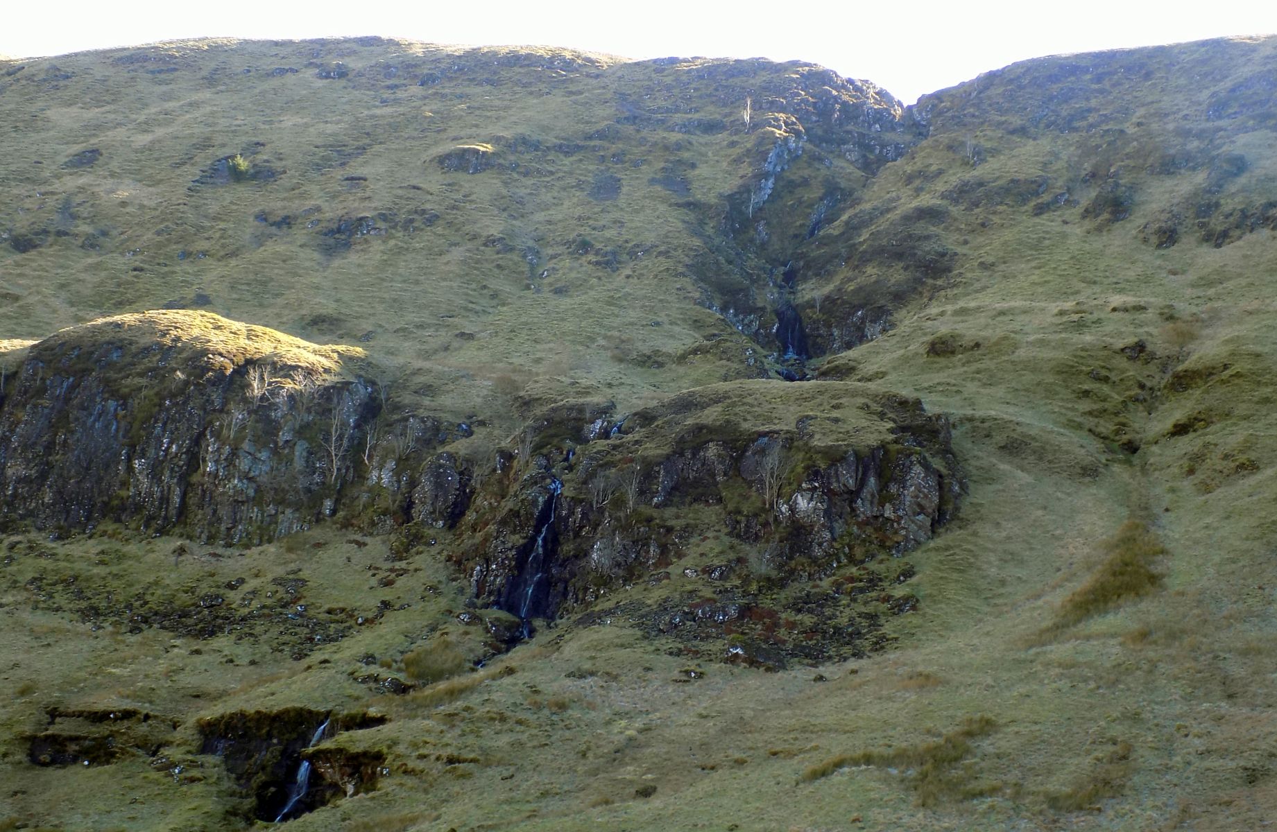 Waterfalls in Corrie of Balglass