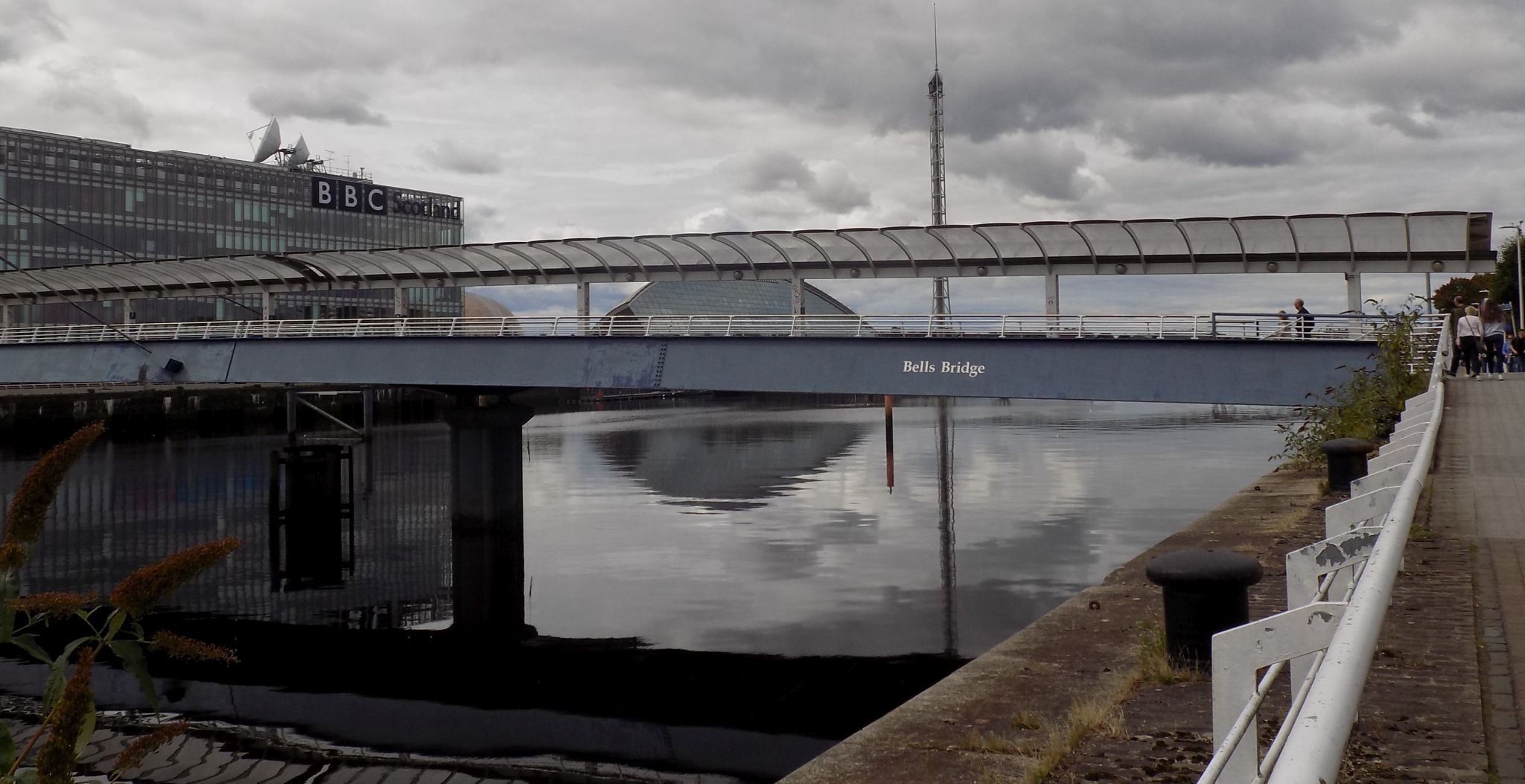 Bells Bridge across River Clyde from SECC to Glasgow Science Park