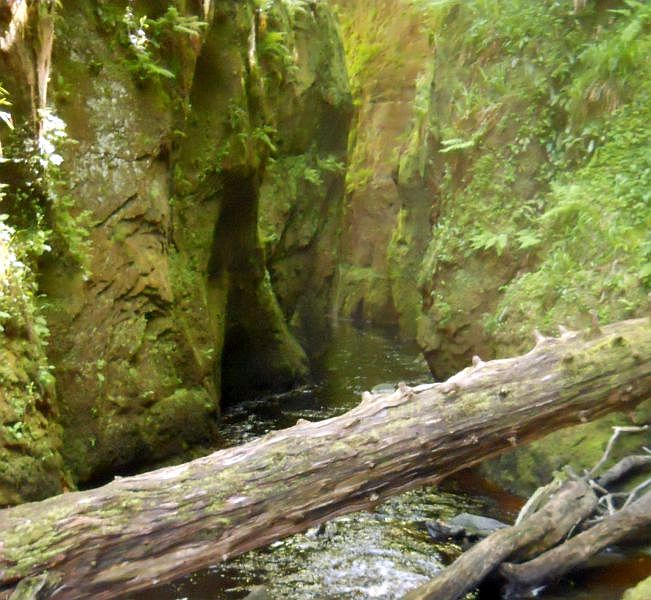 Gorge of Carnoch Burn in Finnich Glen