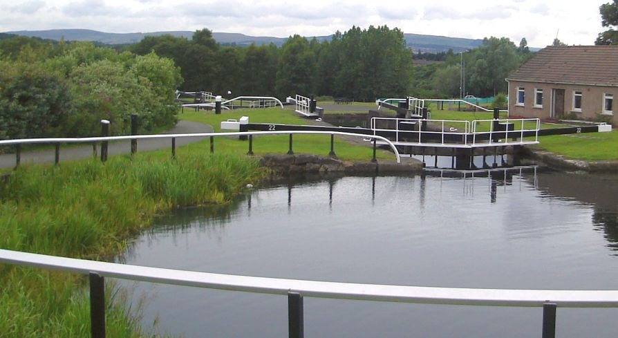 Basin on Forth and Clyde Canal in Maryhill, Glasgow