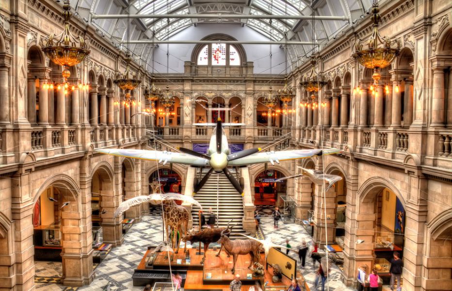 Interior of Glasgow Museum and Art Gallery at Kelvingrove