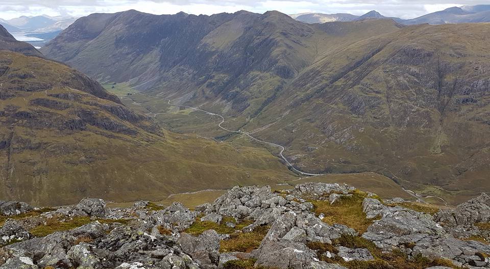 Aonach Aegach ridge from Buachaille Etive Beag