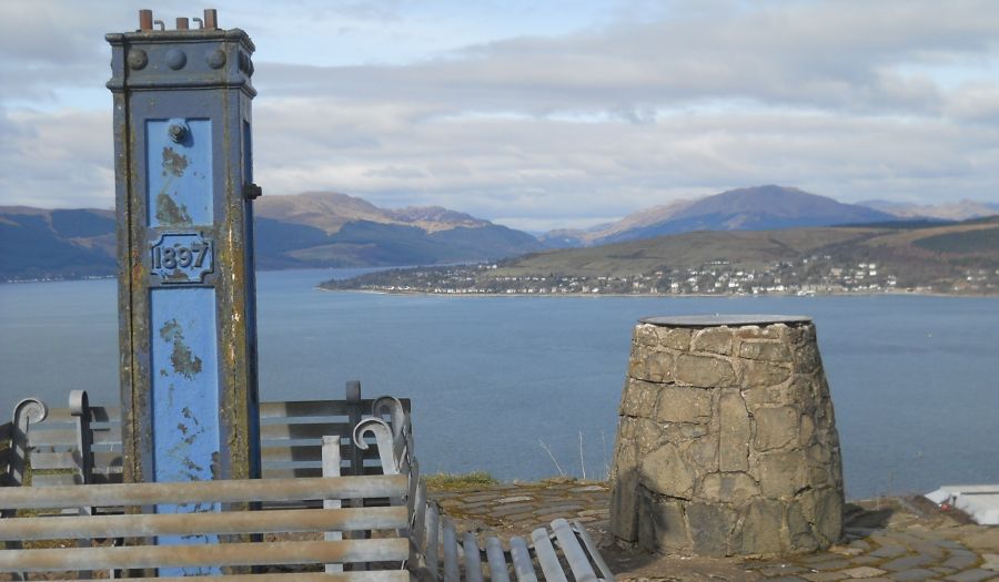 Firth of Clyde from the trig point on Lyle Hill