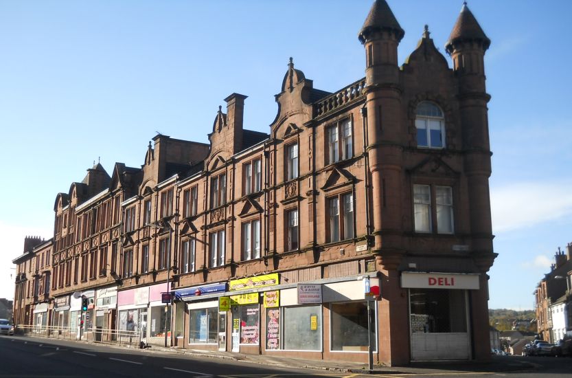 Red Sandstone Building in Quarry Street in Hamilton