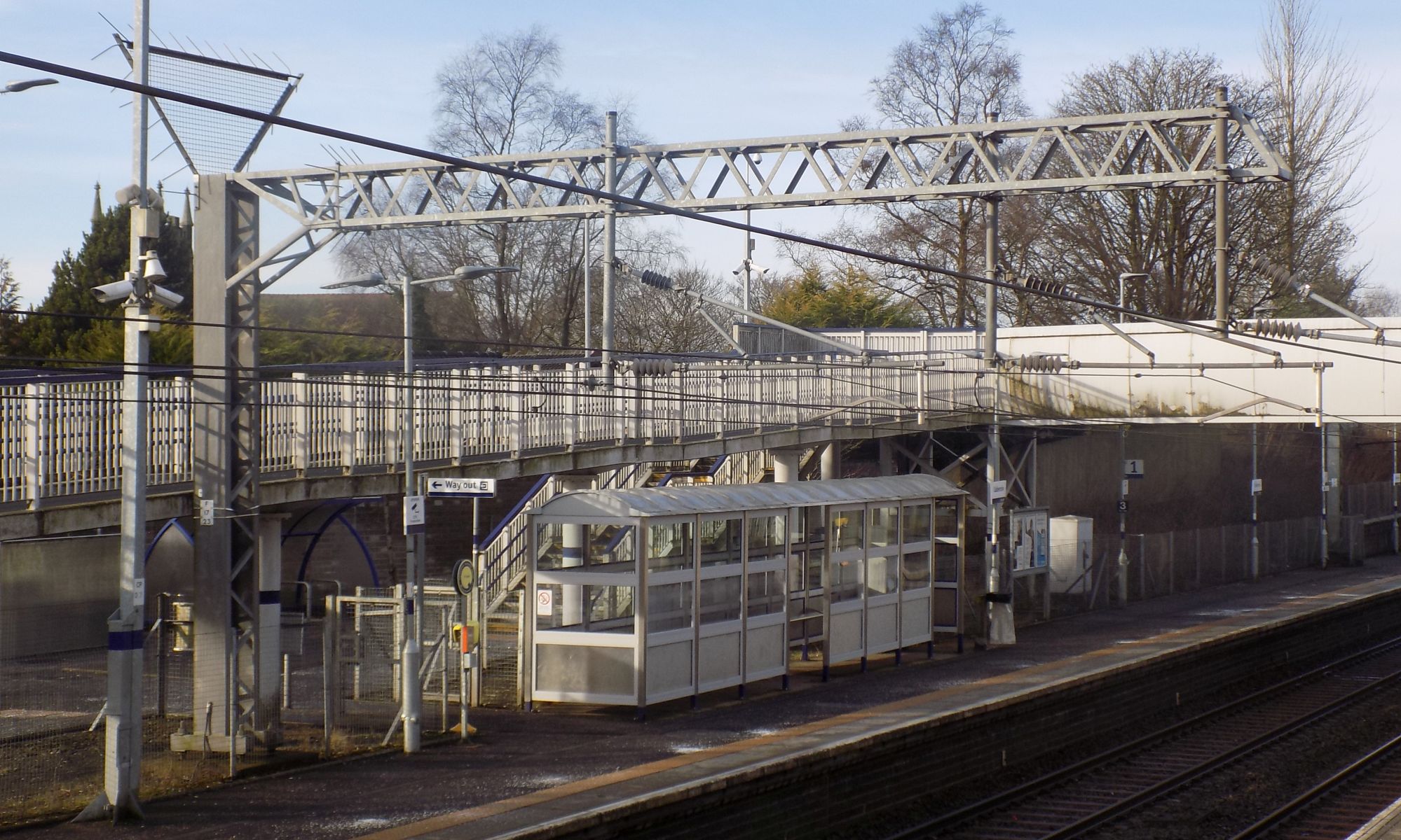 The railway station in Caldercruix