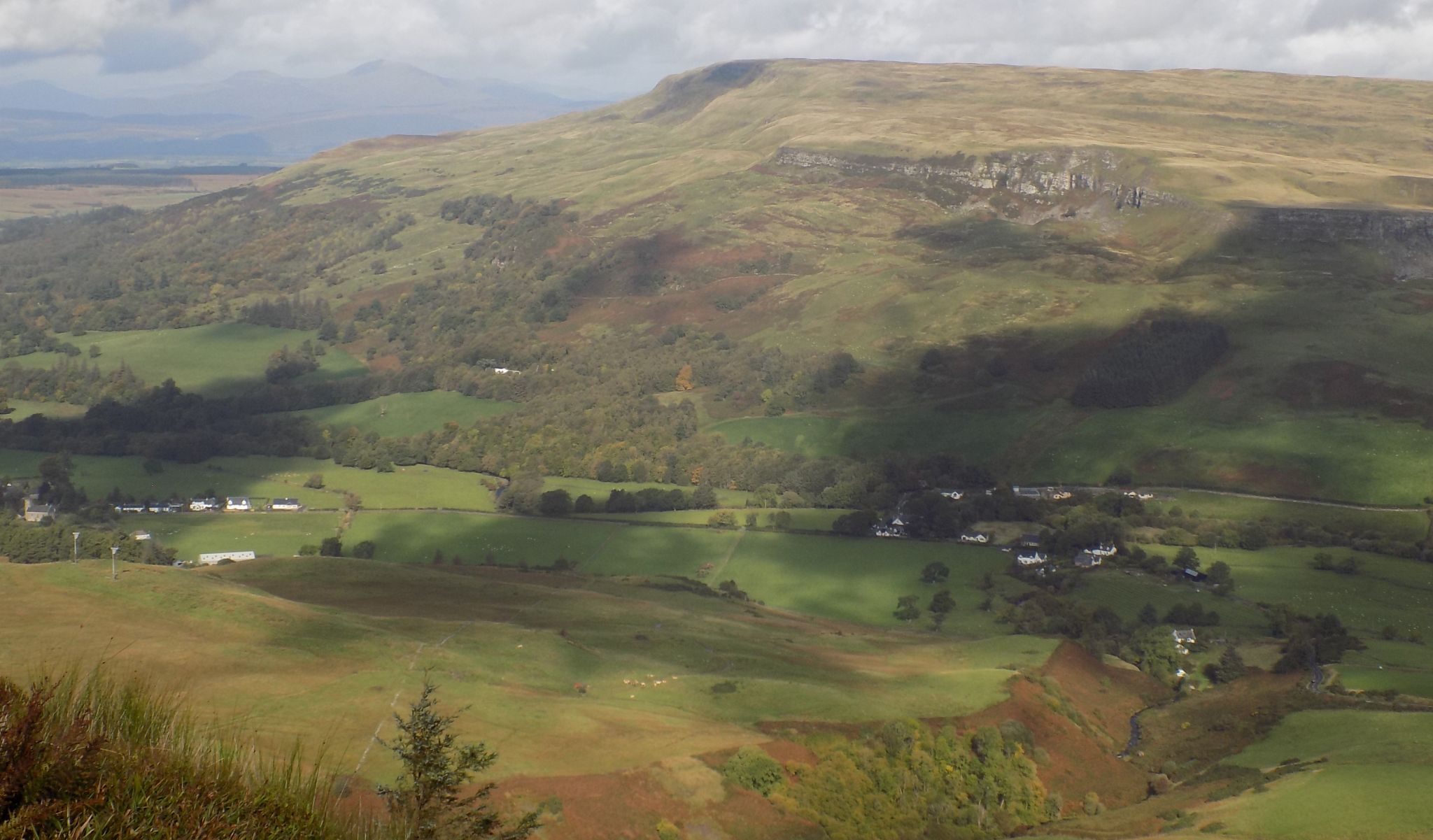 Stronend above Fintry Village from the Campsie Fells