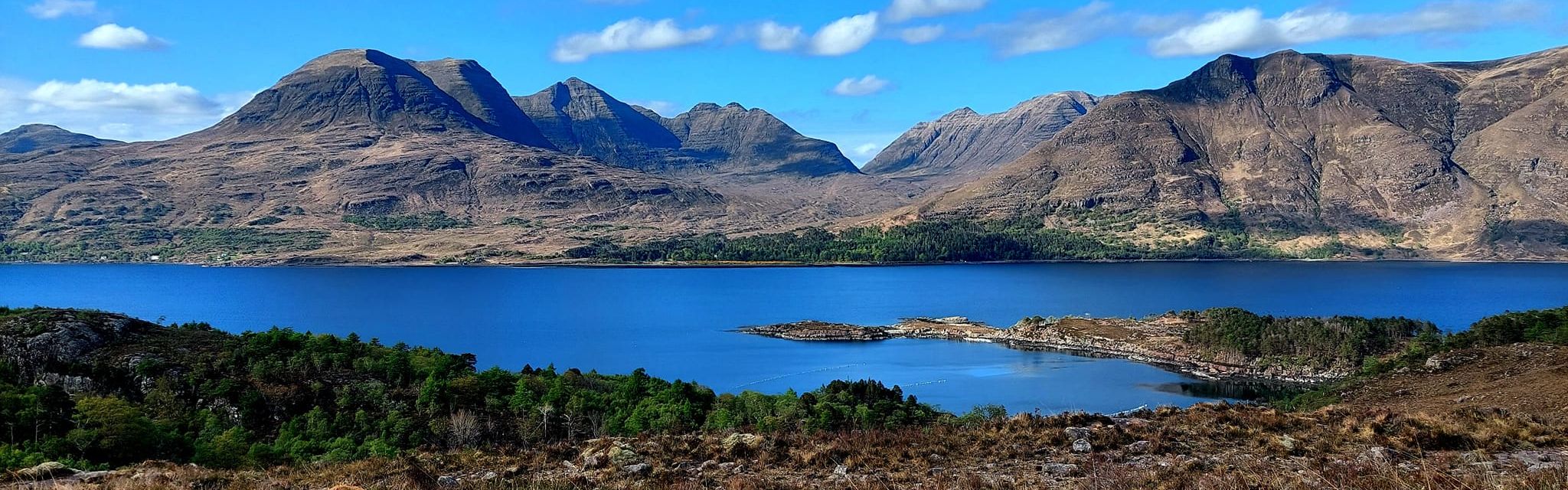 Beinn Alligin and Beinn Dearg across Loch Torridon in NW Highlands of Scotland